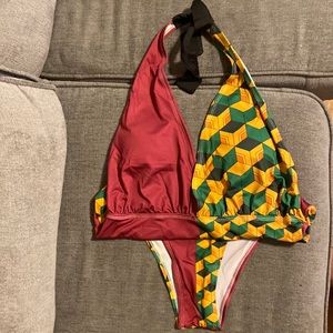 KLKNJC Demon Slayer Anime Kimetsu No Yaiba Kamado Outfits Swimsuit